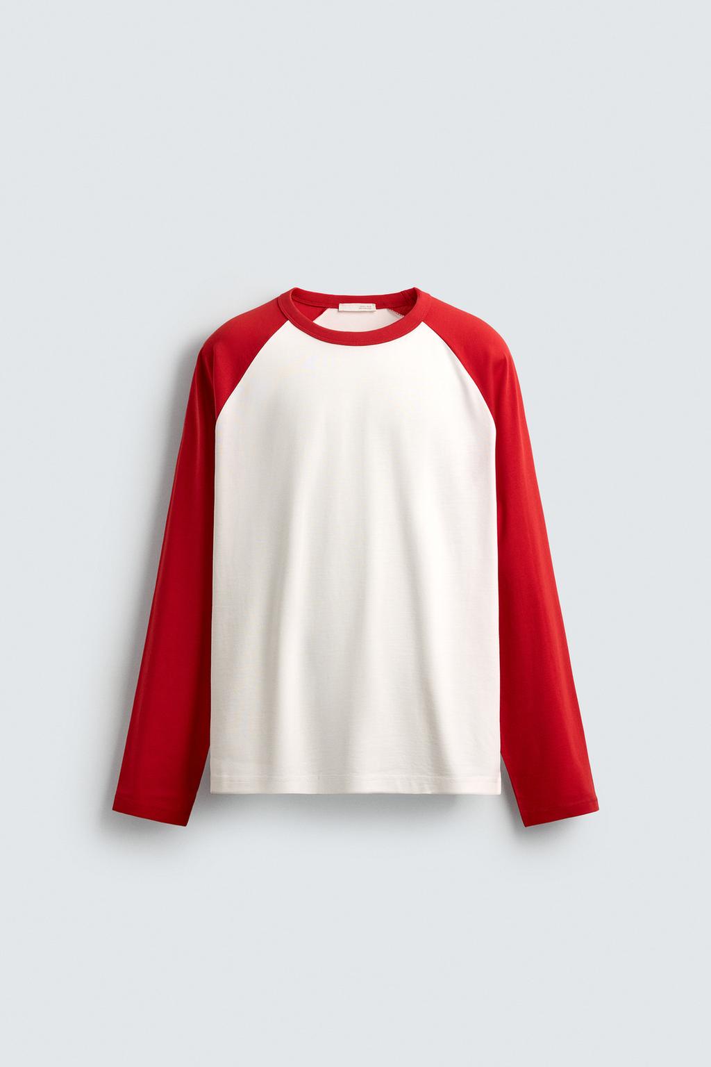 ФУТБОЛКА С ЦВЕТОВЫМИ БЛОКАМИ И РУКАВОМ РЕГЛАН