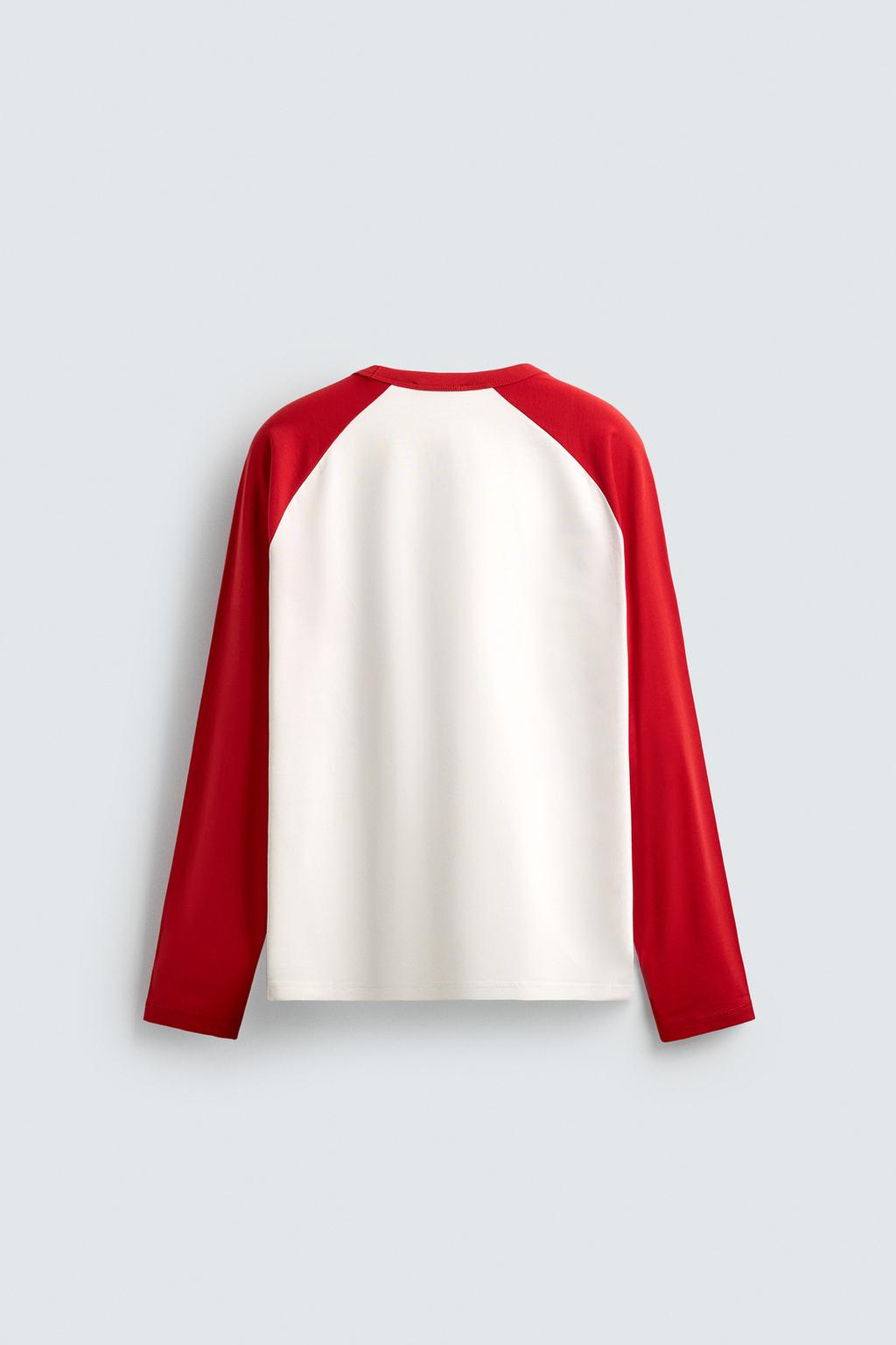 ФУТБОЛКА С ЦВЕТОВЫМИ БЛОКАМИ И РУКАВОМ РЕГЛАН