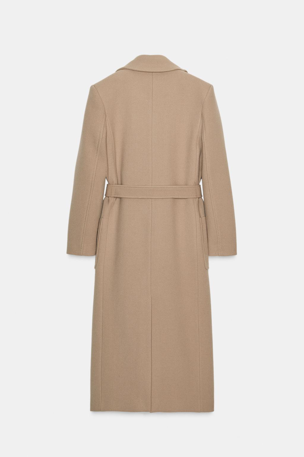 ПАЛЬТО ИЗ СМЕСОВОЙ ШЕРСТИ С ПОЯСОМ — ZW COLLECTION