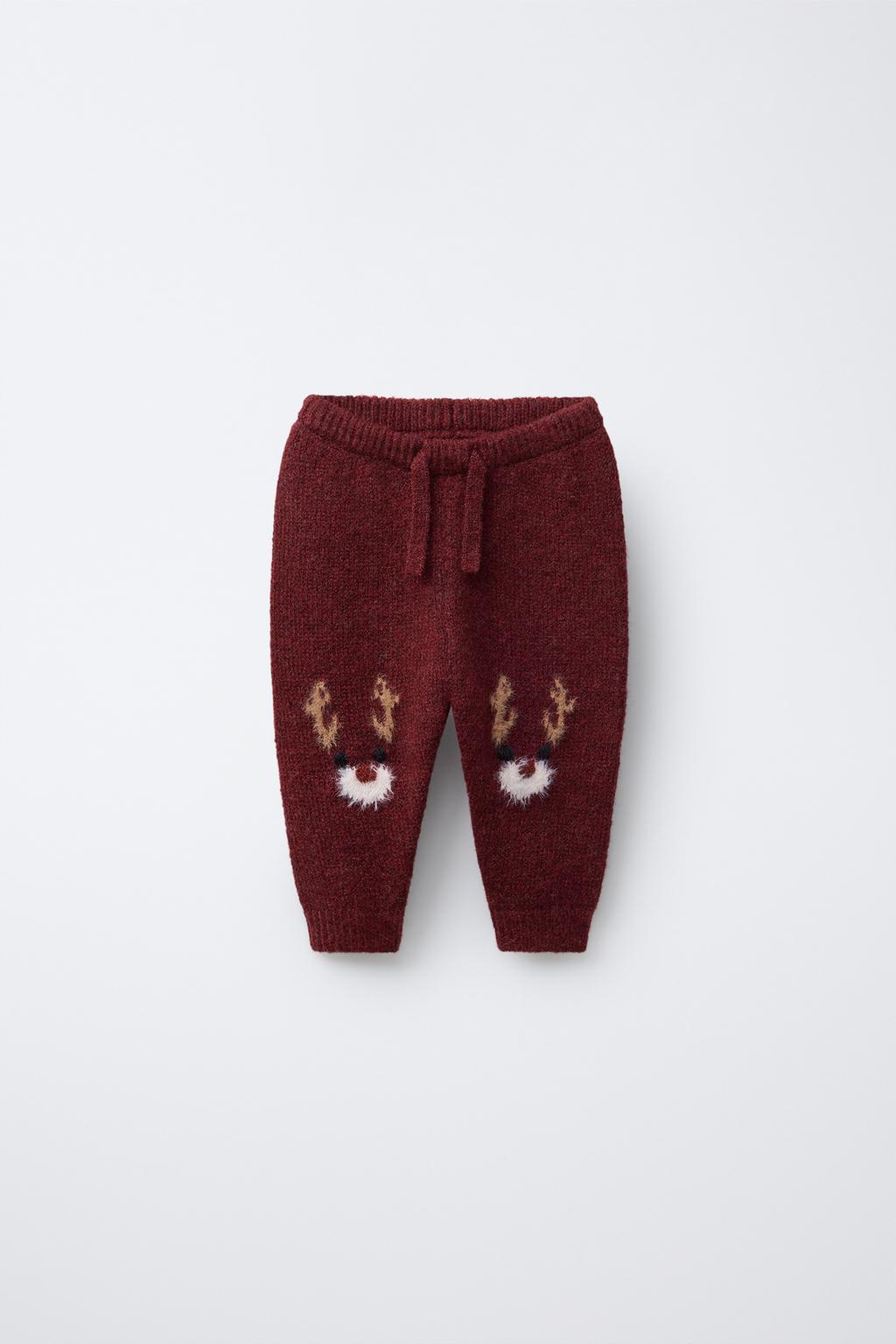 ТРИКОТАЖНЫЕ БРЮКИ-ДЖОГГЕРЫ С ОЛЕНЕМ