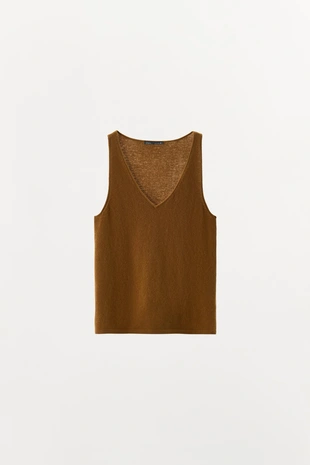 Топ из 100% шерсти на бретелях- Заказать в России