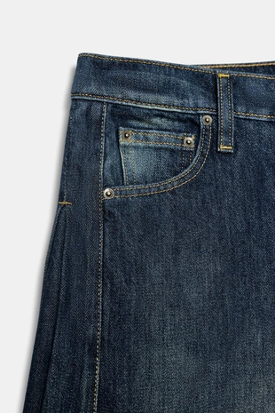 Джинсы ZW COLLECTION WIDE LEG со средней посадкой и боковыми складками- Заказать в России