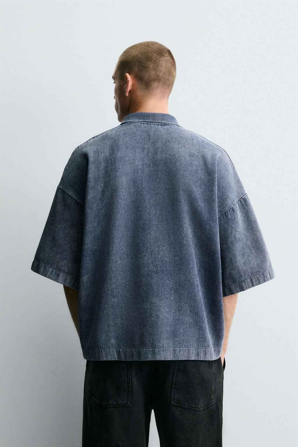 ПОЛО СТРУКТУРНОЕ, С ЭФФЕКТОМ ПОТЕРТОСТИ