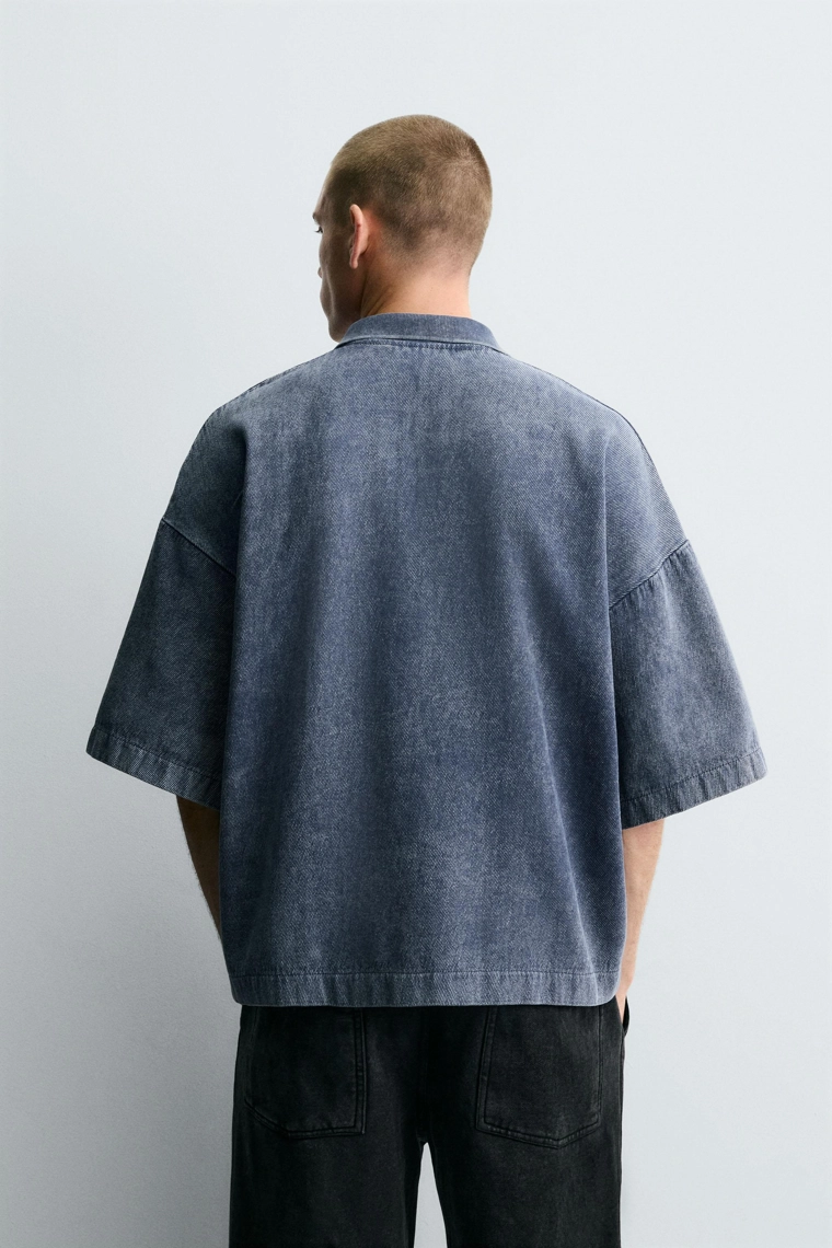 Поло с текстурой в стиле выстиранное