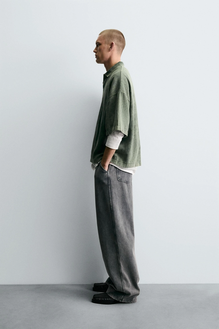 Поло с текстурой и эффектом потертости