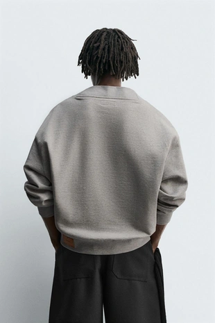 Grey marl | 4393/319/803 - Zara Толстовка свободного кроя