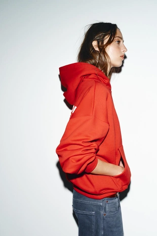 Толстовка с надписью и капюшоном- Заказать в России