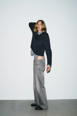 Джинсы TRF WIDE-LEG с низкой посадкой- Заказать в России