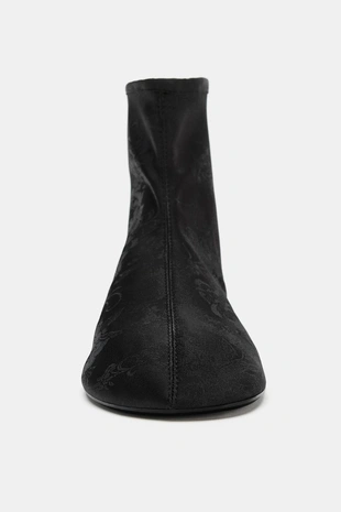 Атласные ботинки на плоской подошве- Заказать в России