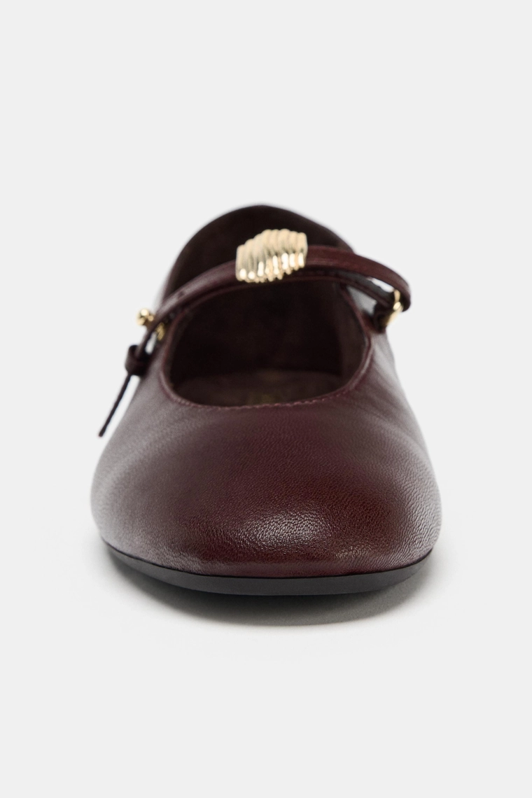 Мягкие кожаные балетки