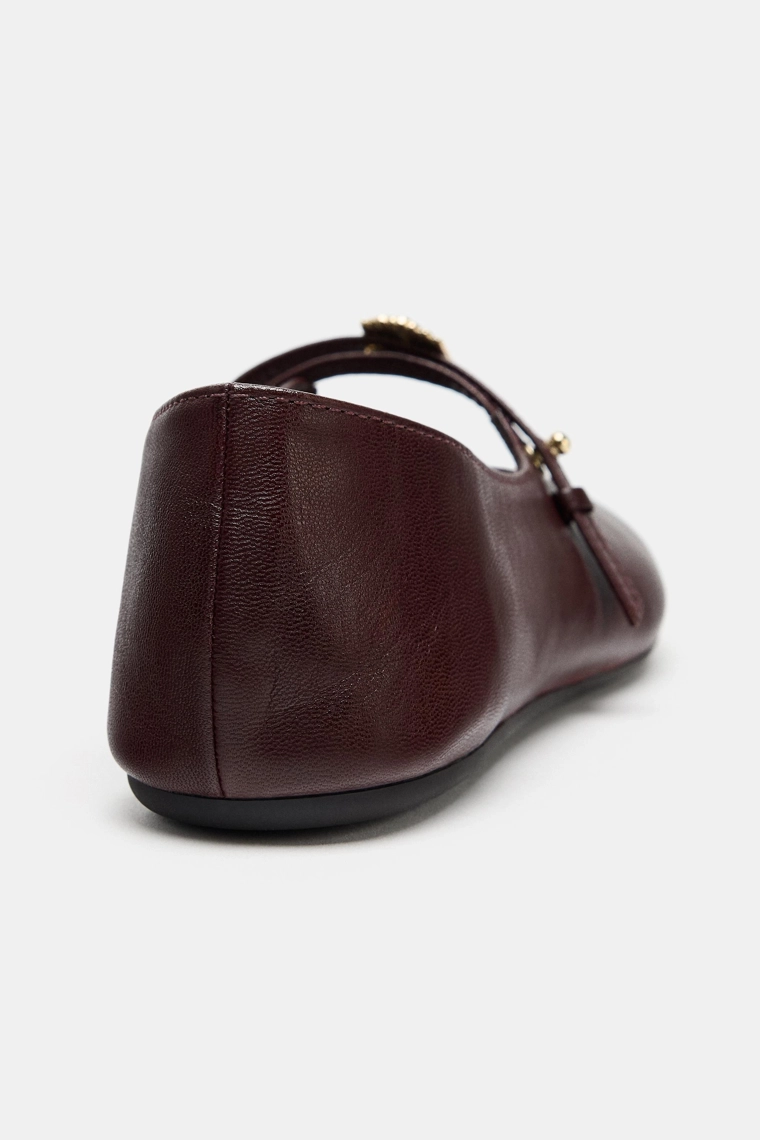 Мягкие кожаные балетки