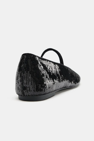 Балетки с пайетками- Заказать в России