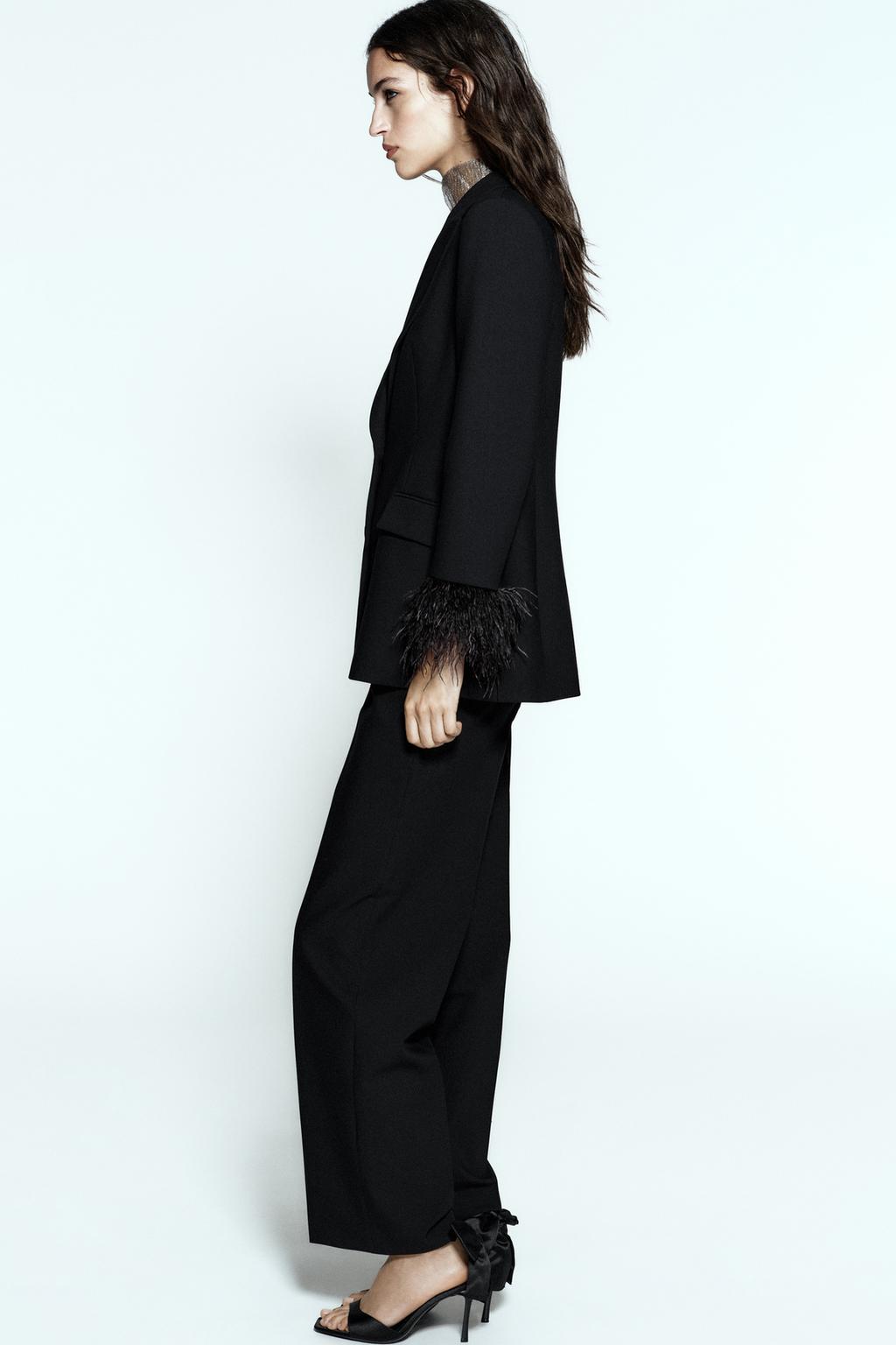 БРЮКИ ПРЯМОГО КРОЯ С ВЫСОКОЙ ПОСАДКОЙ