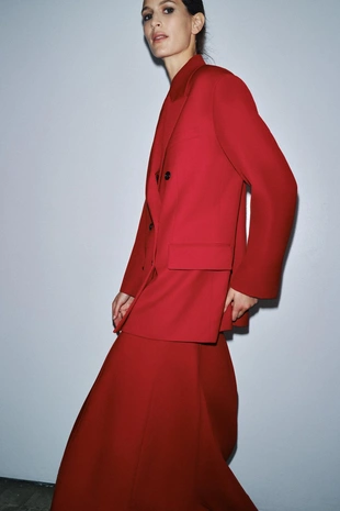 Двубортный блейзер прямого кроя — ZW COLLECTION- Заказать в России