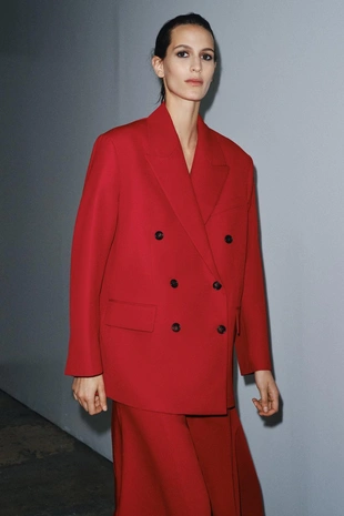 Двубортный блейзер прямого кроя — ZW COLLECTION- Заказать в России