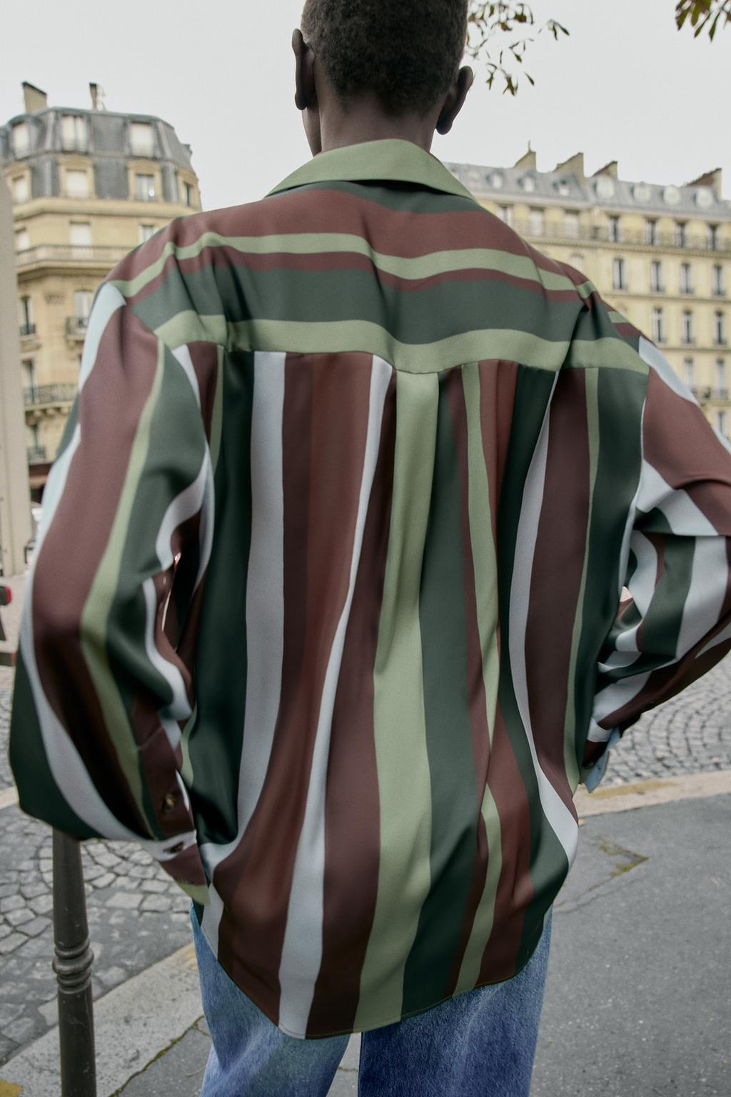 АТЛАСНАЯ БЛУЗА В ПОЛОСКУ