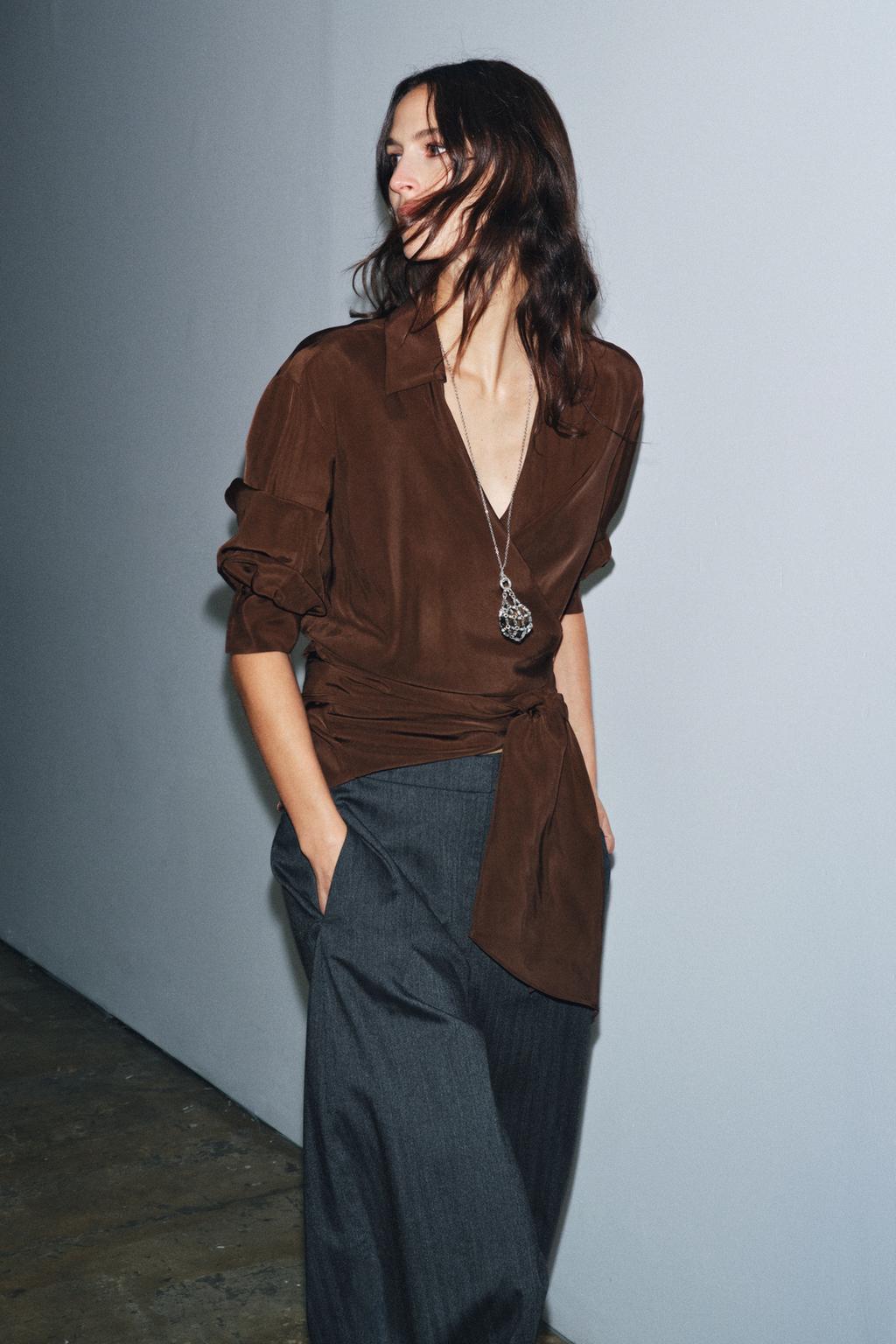 ТОП С ЗАПÁХОМ И ДРАПИРОВКОЙ — ZW COLLECTION