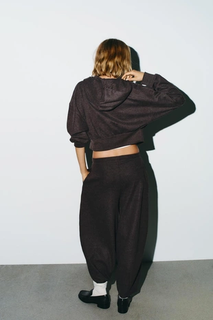 Брюки BALLOON в рубчик- Заказать в России