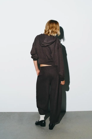 Укороченное худи с капюшоном- Заказать в России