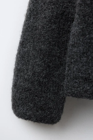 Вельветовый кардиган с круглым воротником- Заказать в России