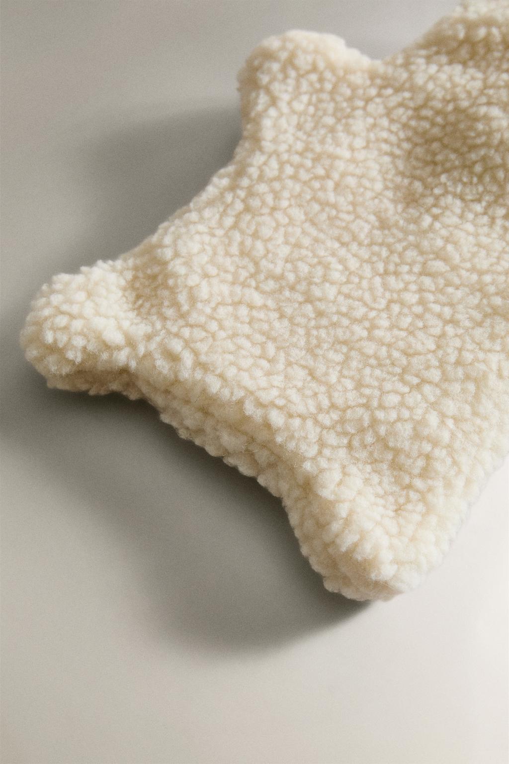 Грелка с мишкой из мягкого искусственного меха