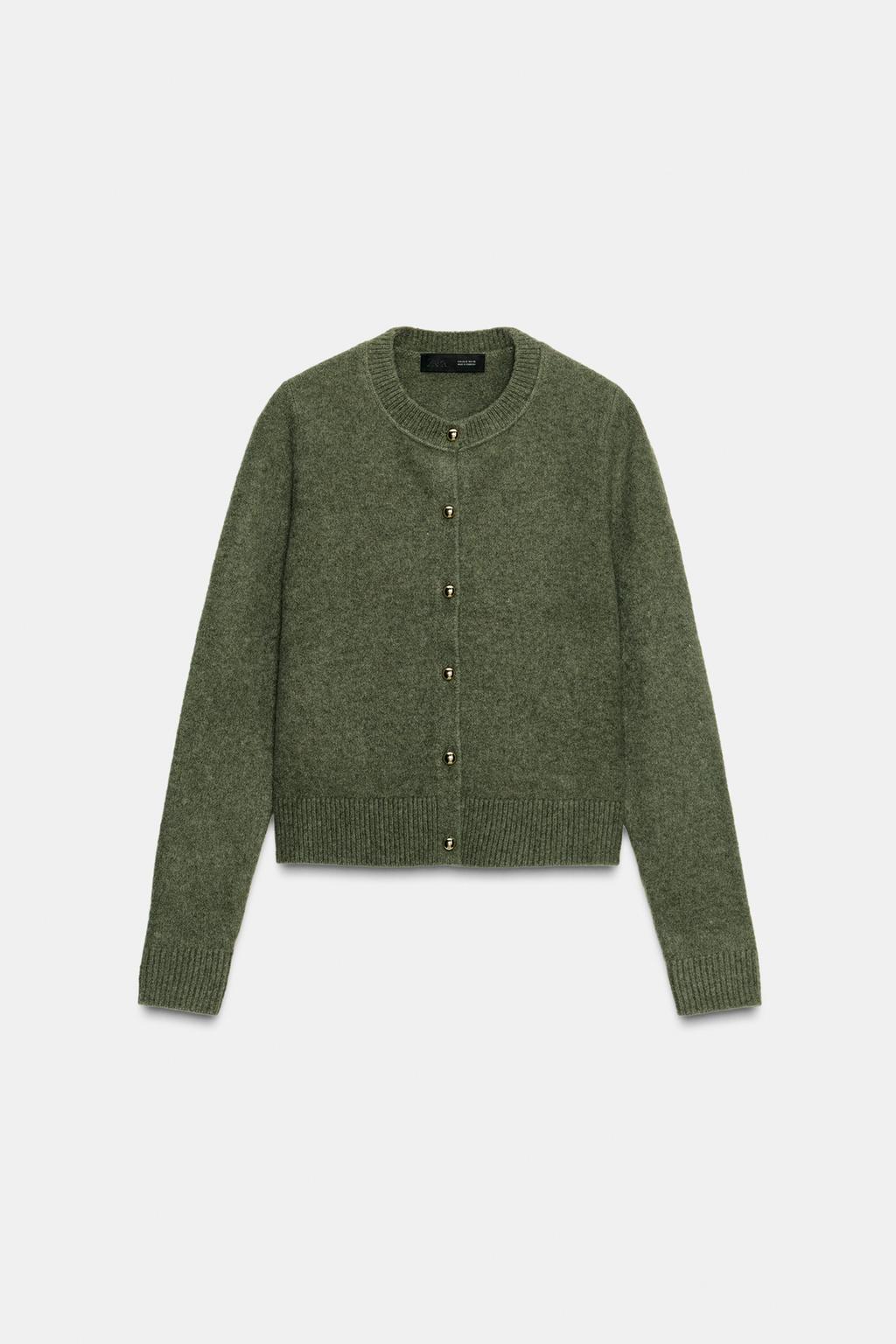 КАРДИГАН С КРУГЛЫМИ ПУГОВИЦАМИ