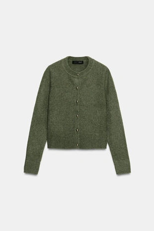 Кардиган с круглыми пуговицами- Заказать в России