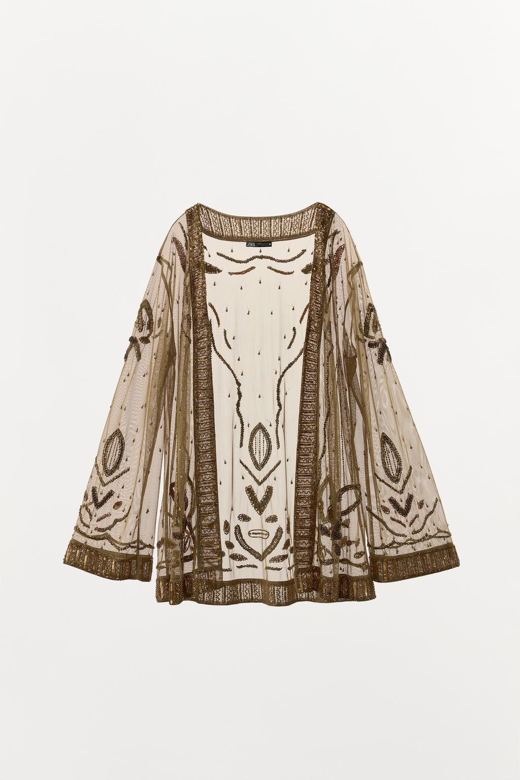 КУРТКА С ВЫШИВКОЙ, БУСИНАМИ И ПАЙЕТКАМИ