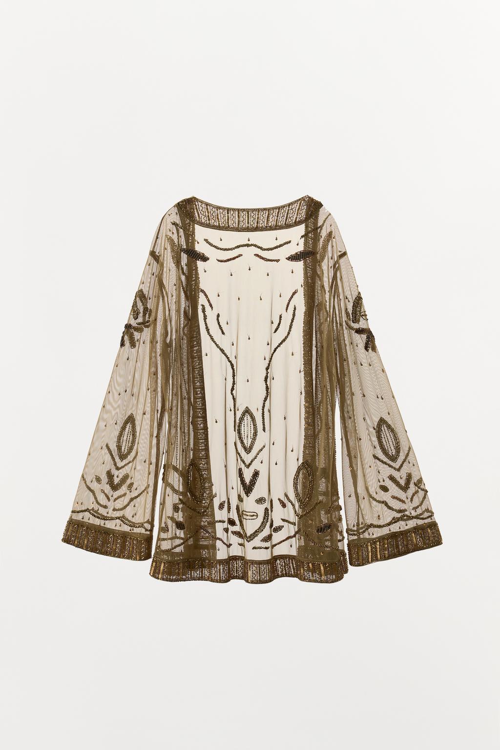 КУРТКА С ВЫШИВКОЙ, БУСИНАМИ И ПАЙЕТКАМИ