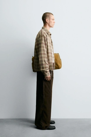 Рубашка в клетку с эффектом рваных деталей- Заказать в России