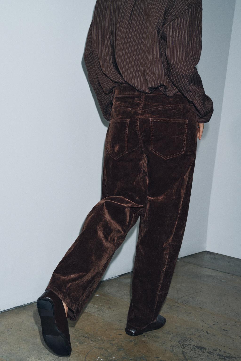 ДЖИНСЫ BALLOON-FIT С ВЫСОКОЙ ПОСАДКОЙ И ФЛОКИРОВАНИЕМ — ZW COLLECTION