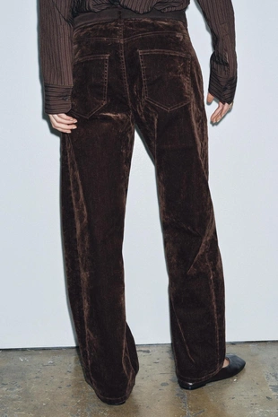 Джинсы BALLOON-FIT с высокой посадкой и флокированием — ZW COLLECTION- Заказать в России