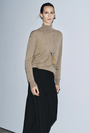 Купить Zara Трикотажная расклешенная юбка миди