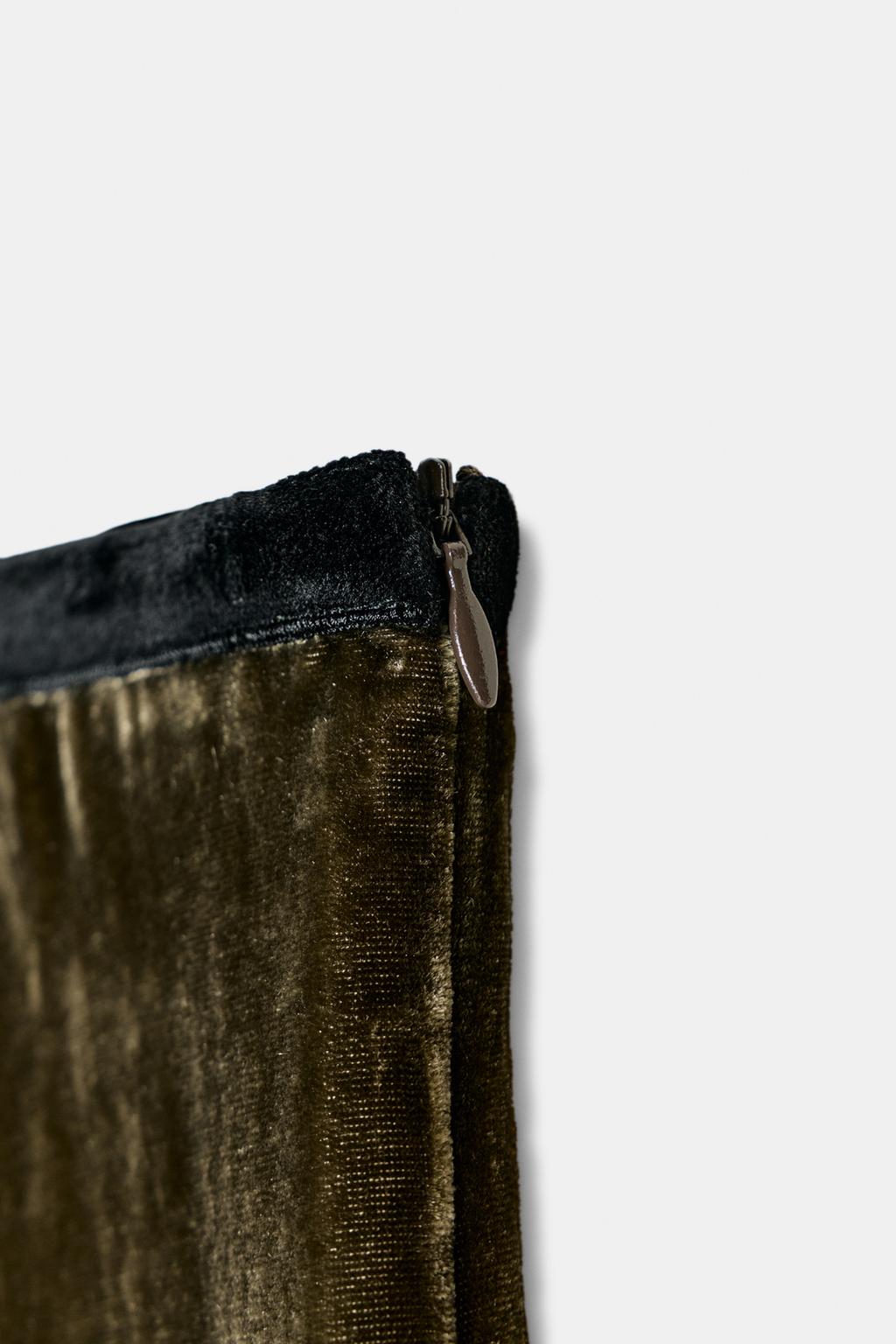 БАРХАТНАЯ ЮБКА С КРУЖЕВОМ — ZW COLLECTION LIMITED EDITION