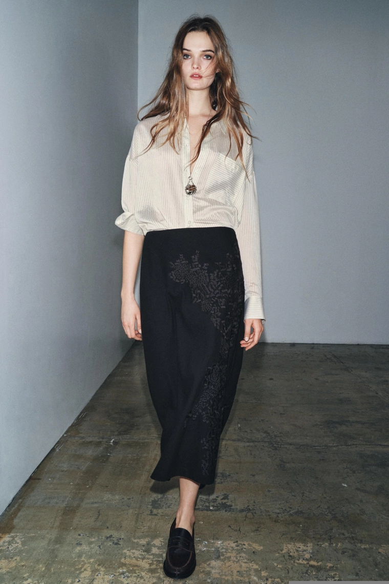 Вышитая длинная юбка из коллекции zw
