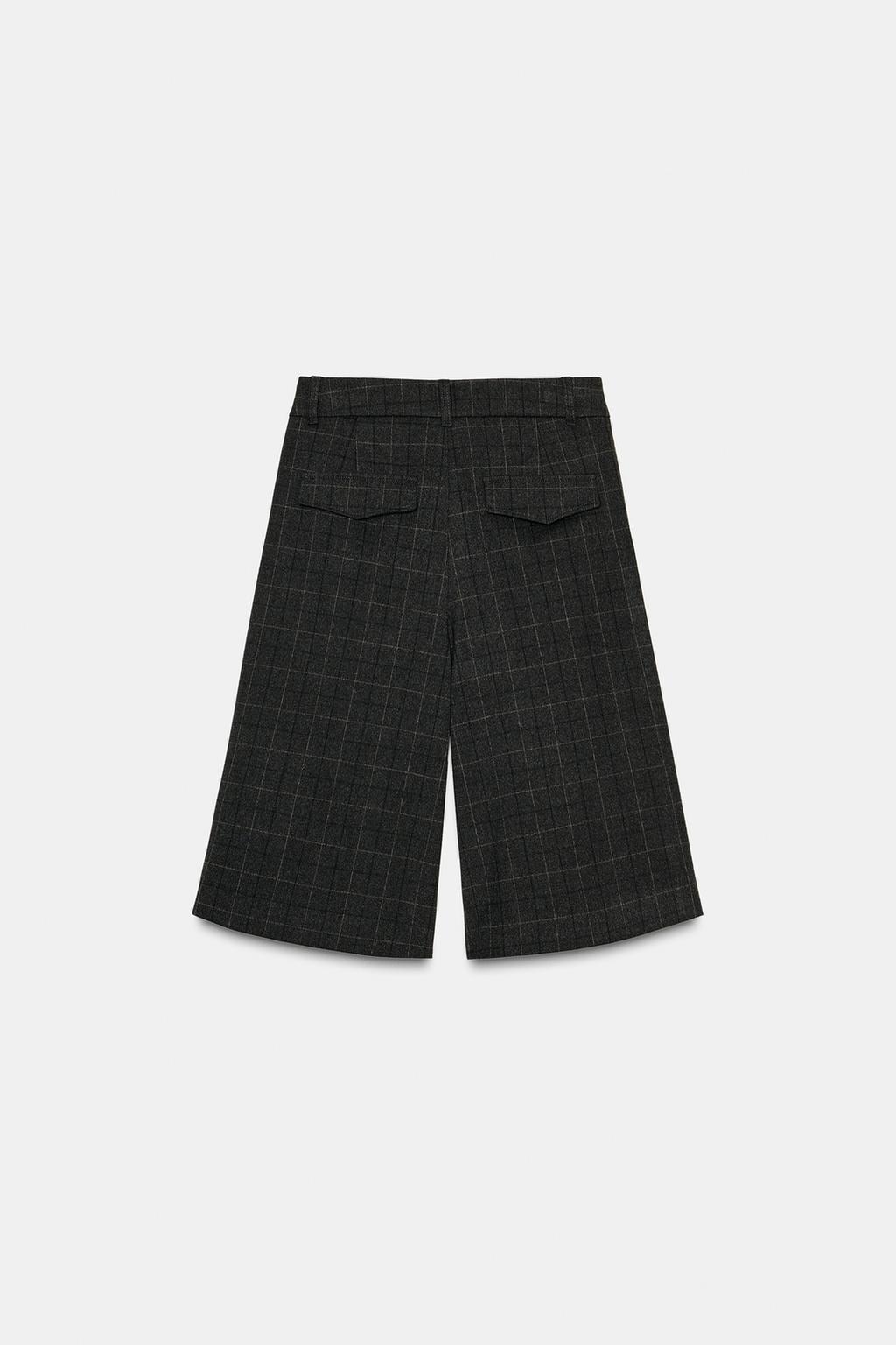 ДЛИННЫЕ ШОРТЫ-БЕРМУДЫ В КЛЕТКУ СО СКЛАДКАМИ