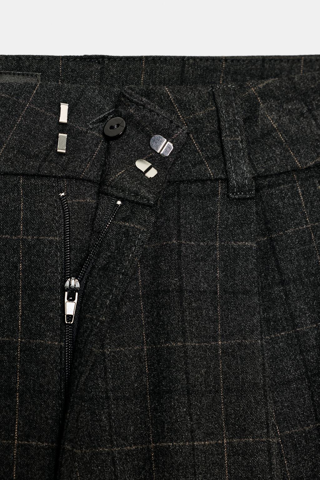 ДЛИННЫЕ ШОРТЫ-БЕРМУДЫ В КЛЕТКУ СО СКЛАДКАМИ