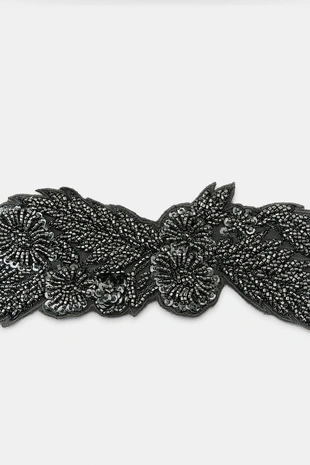 Бандана из крепа с вышивкой и бусинами- Заказать в России