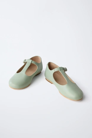 Green | 2595/630/500 - Zara Туфли балетки на ремешке из ограниченной коллекции