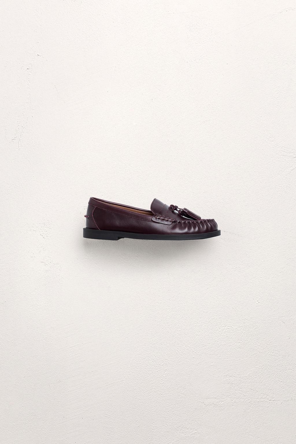 Лоферы limited edition с кисточкой из кожи