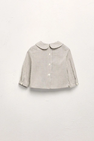 Рубашка с воротником питера пэна в полоску LIMITED EDITION- Заказать в России