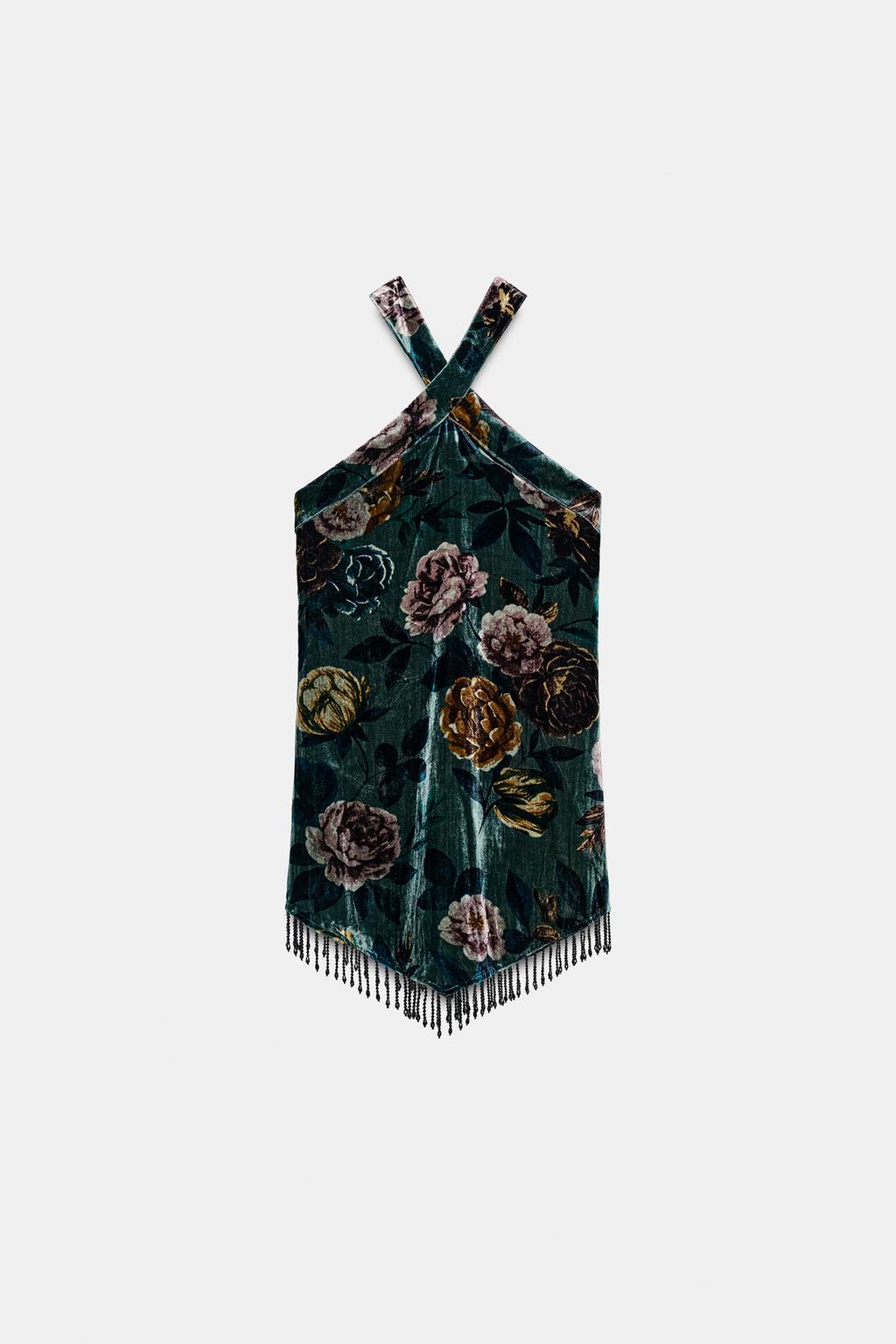 БАРХАТНОЕ ПЛАТЬЕ С БАХРОМОЙ