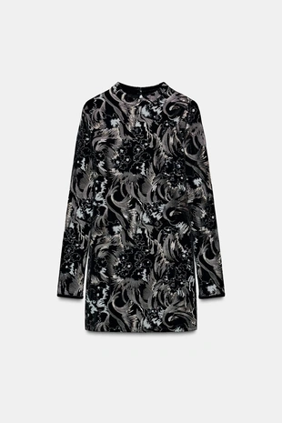 Бархатное платье с вышивкой- Заказать в России