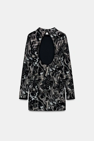 Бархатное платье с вышивкой- Заказать в России