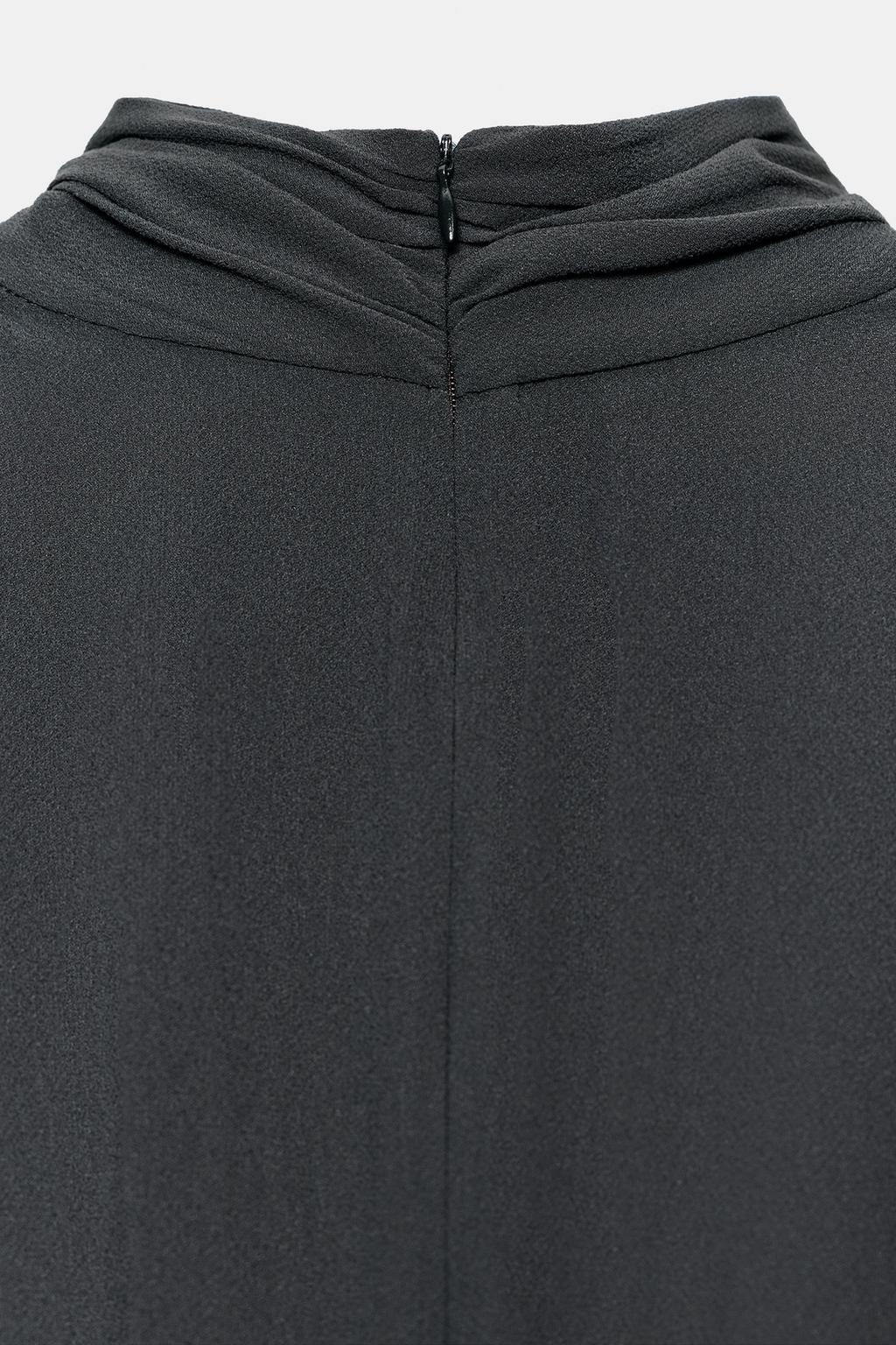 КОРОТКОЕ ПЛАТЬЕ С ВОЛАНАМИ ИЗ БАРХАТА