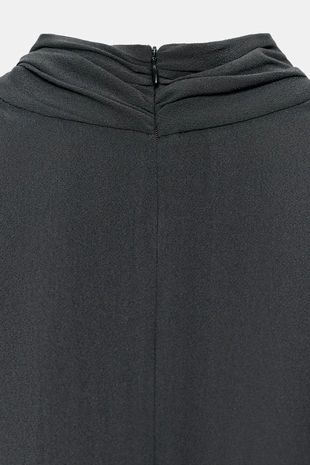 Короткое платье с воланами из бархата- Заказать в России