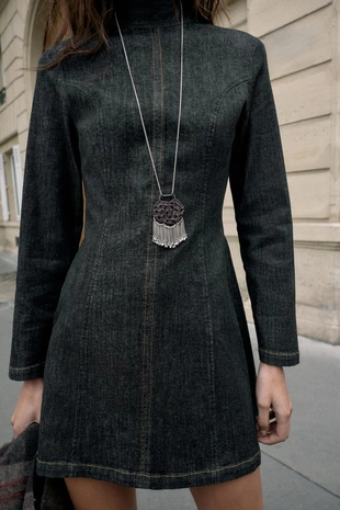 Джинсовое мини-платье Z1975- Заказать в России