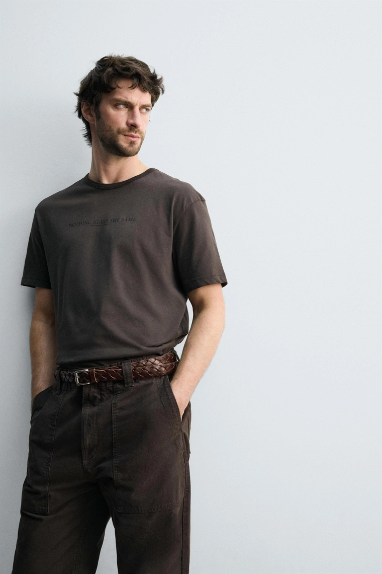 Футболка с принтом-слоганом