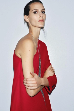 Длинное асимметричное платье из коллекции ZW- Заказать в России