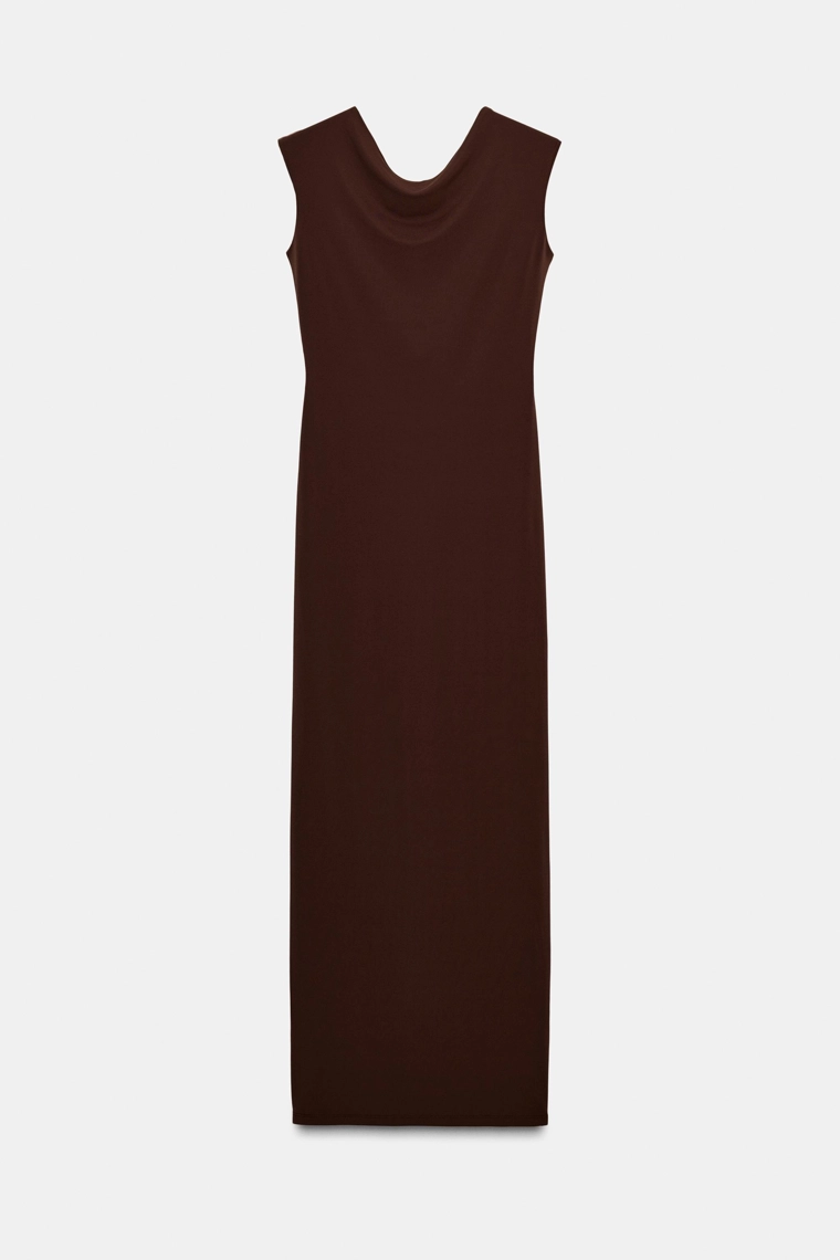 Платье с открытой спиной и деталями из цепочки